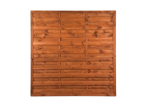 WIEN Sichtschutzzaun Gartenzaun Dichtzaun Holz Garten Teak 179x179 cm Werth-Holz