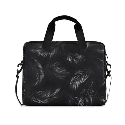 Bolso tipo bandolera para laptop 13-16 pulgadas negro miniatura 1
