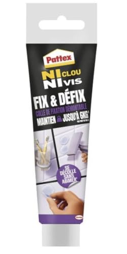 Pattex - Colle Fix et Défix tube fixation maintient immédiat NI CLOU NI VIS PATTEX