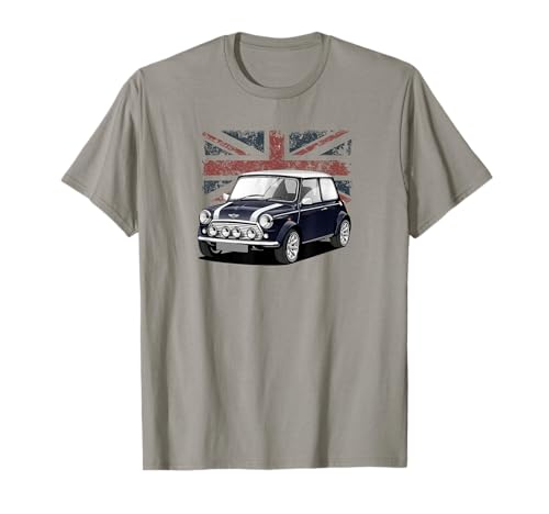 British Classic Sports Mini Car with Flag T-Shirt