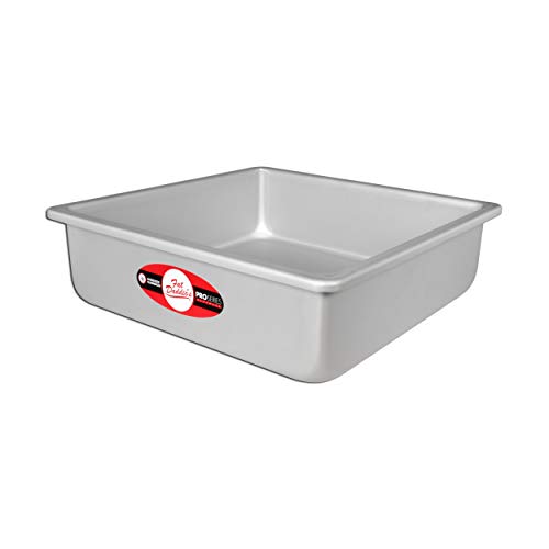 Fat Daddio's PSQ-663 Anodized Aluminum Square Cake Pan, 6 x 3 Inch