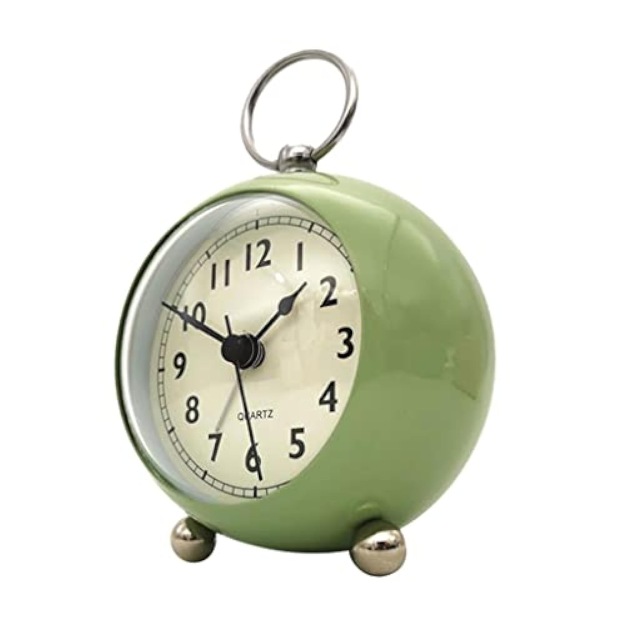 Silent Bedside Quartz Alarm Clock with Night Light