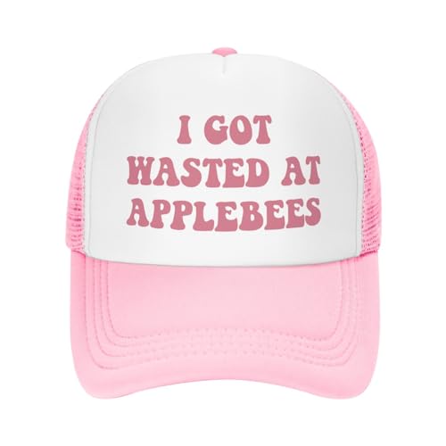 Image of Put It On My Boyfriends Tab Trucker Hats for Women Pink Men Humor Gift Pink Hats for Men