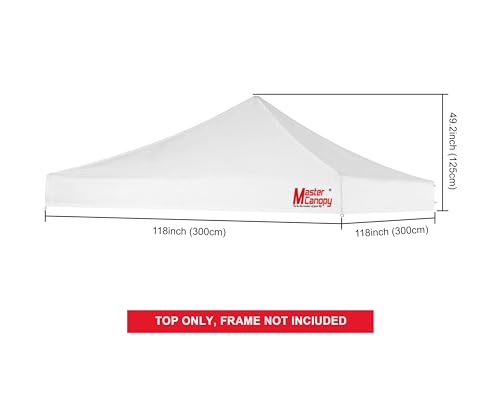 Image of MASTERCANOPY 10x10 Replacement Pop Up Canopy Top for Kingkong Frame White