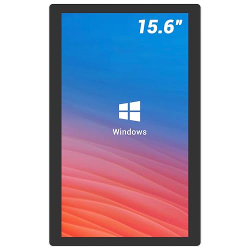 Image of 15.6 inch FHD 1080P IPS Touch Screen Monitor with Windows 10 System, VESA 100x100mm Mount, 10-Point PCAP Touch with HDMI, TC-1500AW