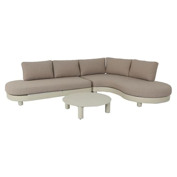 OUTLIV. Santa Barbara Ecklounge Aluminium Braun