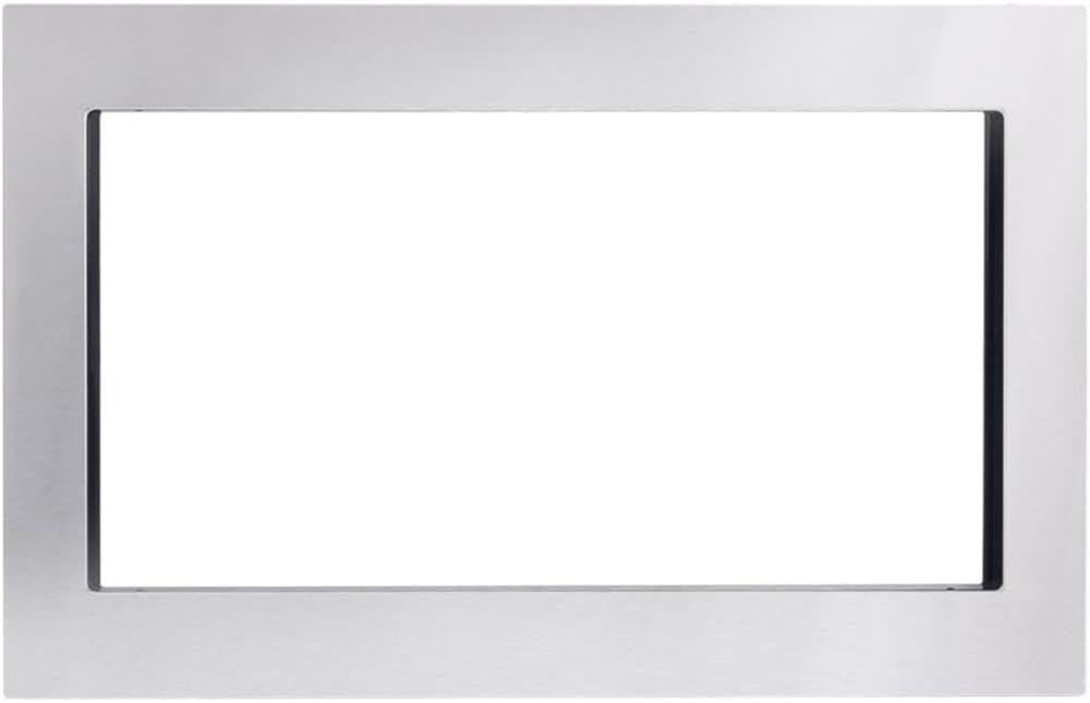 Pemberly Row 30 in. Built-in Stainless Steel Microwave Trim Kit in Silver
