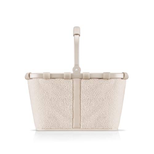 reisenthel carrybag teddy sand – Stabiler Einkaufskorb mit viel Stauraum und praktischer Innentasche – Elegantes und wasserabweisendes Design