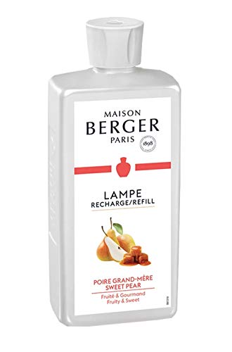 Sweet Pear | Lampe Berger Fragrance Refill by Maison Berger | for Home Fragrance Oil Diffuser | Purifying and perfuming Your Home | 16.9 Fluid Ounces - 500 milliliters | Made in France