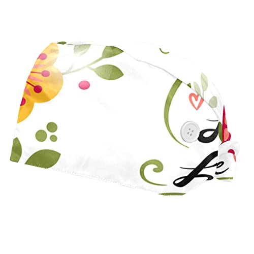 ZORE_FINE5 Lot de 2 bonnets de travail avec bouton et bandeau anti-transpiration Unisexe Élastique réglable