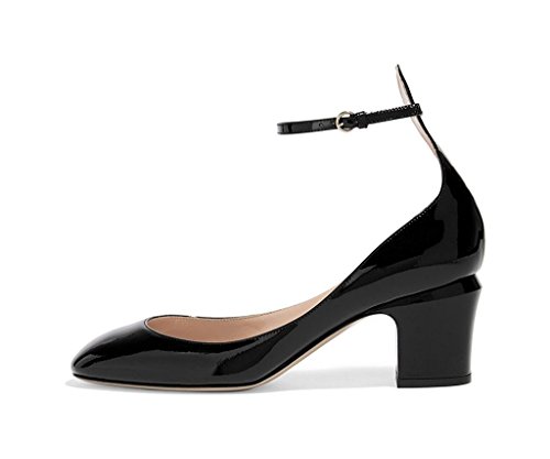 FSJ Women Retro Patent Pumps