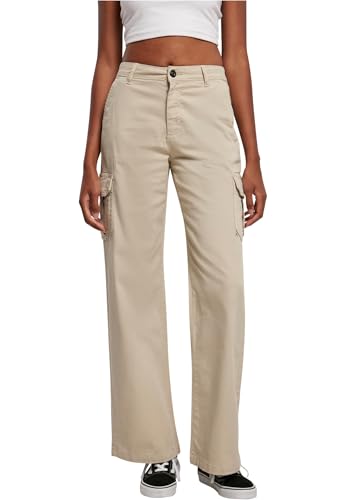 High Waist Cargo Pants Pantaloni Soft Sea Grass 32 donna straight