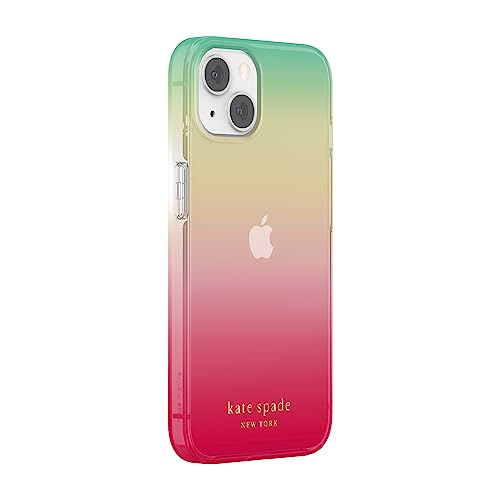 [kate spade new york] iPhone13 ケース Protective Hardshell Case 正規品 ケイトスペード ニューヨーク (Popsicle Ombre/Dip Dye Bumper/Gold Logo)