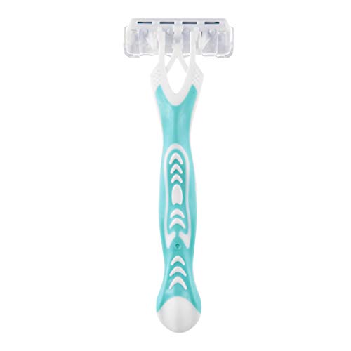 MINISO Rotatable Razor, Safe Shaver Trimmer for Men Women Extra Smooth Safety Reusable Eco Friendly-Green