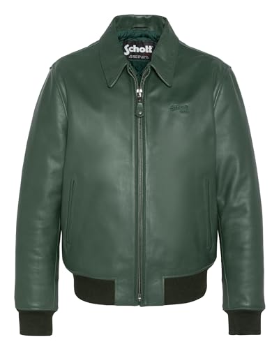Blouson Schott NYC Lc5100rib jacket Homme en cuir noir pour un style urbain