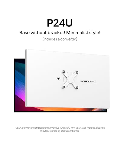 Image of P24U 24 inch UHD 4K (3840 x 2160) 60Hz Glossy Monitor, IPS Panel, 10-Bit Color, 99% sRGB, 98% DCI-P3, 185 PPI, HDR, 1200:1 Contrast (Minimalist - Without Stand)