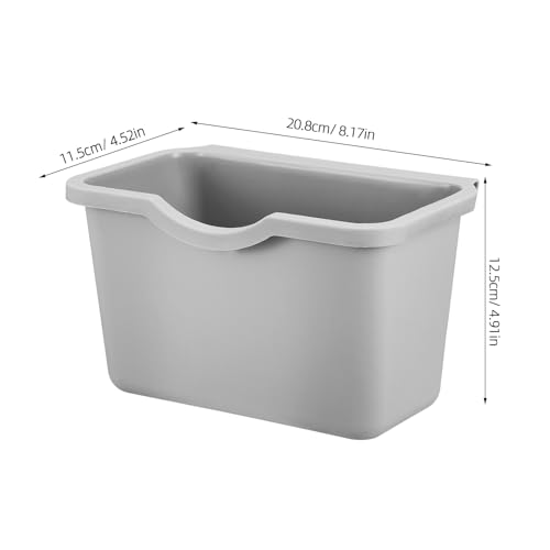 Caneca de basura colgante para cocina gris pequeña miniatura 3