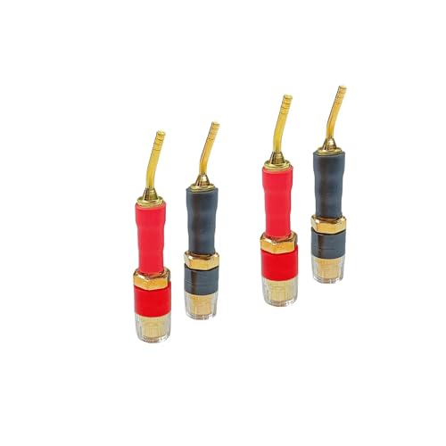 Adaptador Pin a Banana Jack 4 unidades, 24K Oro miniatura 2