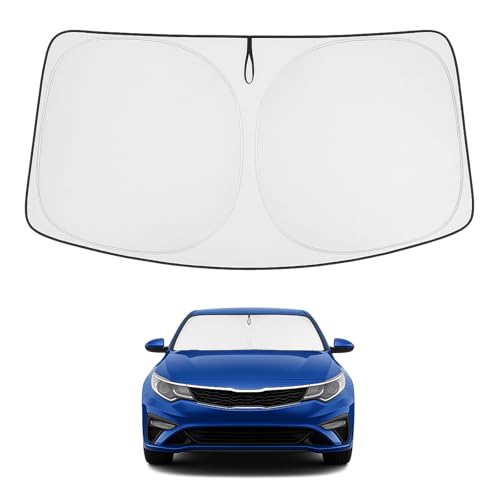Image of Proadsy 2026 Upgrade Front Windshield Sun Shade Foldable Sunshade Protector Custom Fit Kia Optima 2016-2020 Accessories