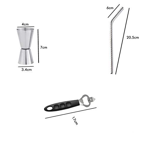 Set de Coctelera Premium de 14 Piezas Acero Inoxidable miniatura 5