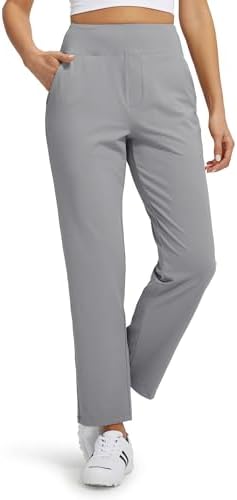 Libin Jogginghose Damen Golfhosen 7/8 Trainingshose | Stretch Sporthose Sommer Leichte Freizeithose Anzughose Business Laufhose Sport Hose für Fitness Sweathose mit Taschen
