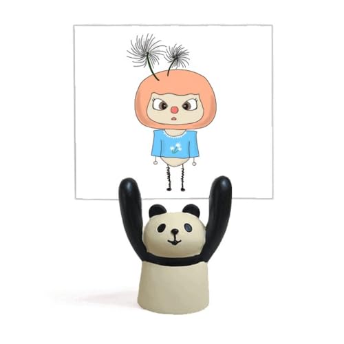 Porte-mémo panda avec graine de pissenlit décoratif pour bureau