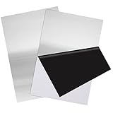2Pcs 304 Stainless Steel Sheets Metal 8" x 12" x 1/64" (0.50MM) Inch 304 Stainless Steel Plates 24 Gauge Stainless Steel Shim Stock Plates Metal Sheets for Crafting, Stovetop, Snow Frosted Surface