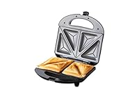 Daewoo Compact Sandwich Maker 750W, Non-Stick Toastie Maker with Dual Indicator Lights & Latch Lock, Easy Clean Sealed Sandwich Press – Ideal for Quick Snacks at Home