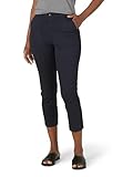 Lee womens Ultra Lux High-rise Seamed Crop Pants, Black, 16 US