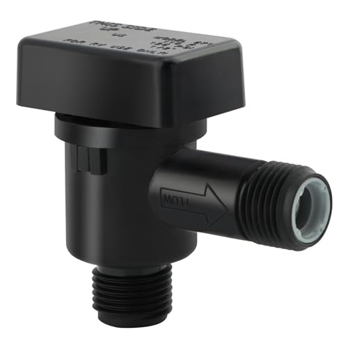Image of 571-Vac-Chk RV Black Tank Valve, Plastic, 1 /2 inch NPT, Check Valve, RV Sewer Fittings, Black