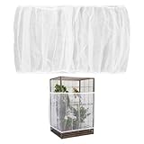 MIRKUZI Birdcage Covers, 1 Vogelschutznetz – Belüftetes und staubdichtes Vogelschutznetz, Umfang 120–140 cm, Höhe 30 cm (Weiß)