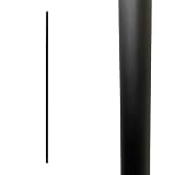 Iron Stair Balusters 5/8" Round x 44" Long, Classic, Hollow, Black Powder Coated - 30pcs - (Satin Bl