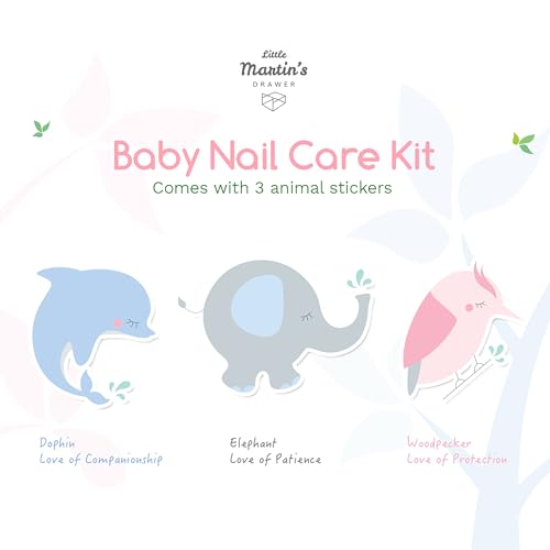 Image of Little Martin's: Baby Nail Care Kit - Pink - 4pc Grooming Set, 1 Clipper, 2 Scissors, 1 Tweezer, Storage Case, Ergonomic Design, Infant-Baby-Kids