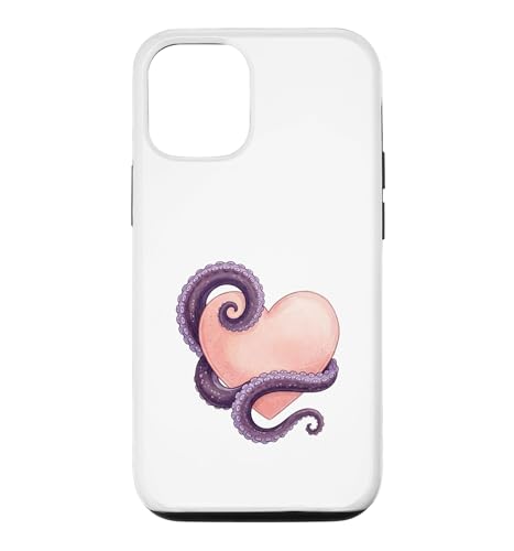 Octopus Heart Tentacle Ocean Love Cute Octopus �X�}�z�P�[�X iPhone 12/12 Pro �p