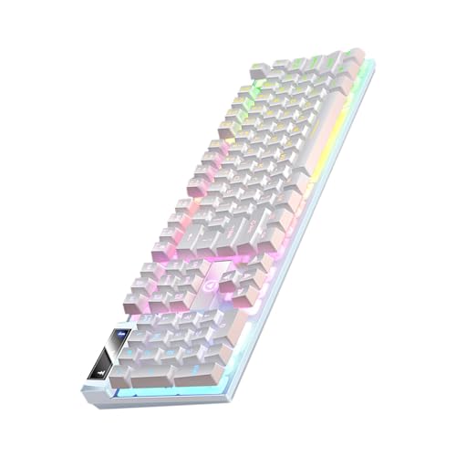 Clavier de jeu mécanique filaire 104 touches clavier lumineux PC gamer haute performance