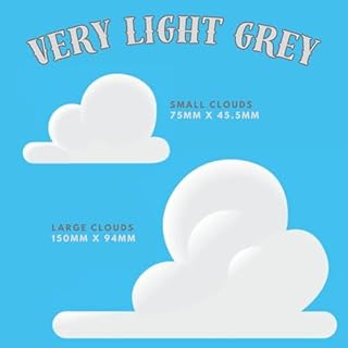 Toy Story Inspired Clouds Themed Bedroom Wall Vinyl Sticker/Decals (Very Light Grey, 40)