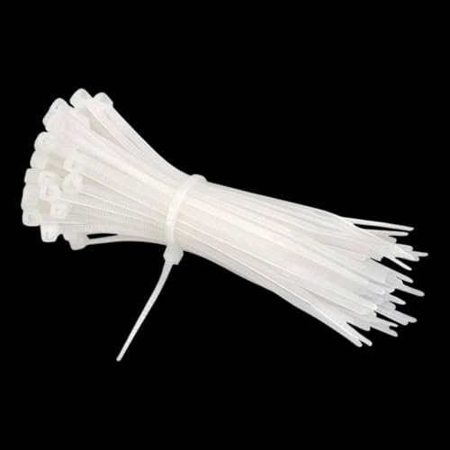Plastik Cırt Kelepçe (100 Adet) 3.6x250 mm Beyaz Renk Zip Kablo Bağı Çok Amaçlı Bağlama