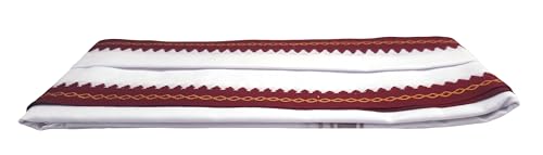 Image of Handloom Pure Cotton Traditional God Towel | Gamcha /Angocha Towel | Fast Absorbing Bath Towels for Men, Women & Kids | Perfect for Everyday Use |Pack of 1 | Size 76 x 178 cm | White