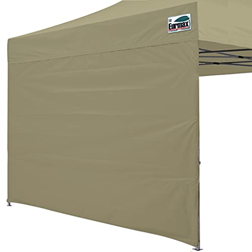 Image of Eurmax USA 10x10 Pop Up Canopy SunWall-UV Protection for Tents,Blocks Sunlight&Wind,Water Resistant Side Wall Only,Easy Hook & Loop Installation,Fit for 10FT Straight Leg Shelters&Gazebo,Khaki