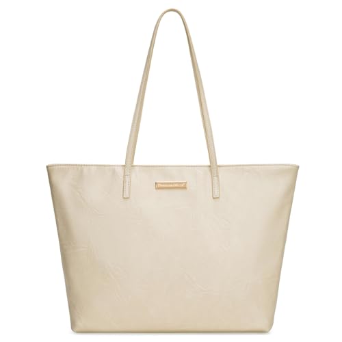 Image of Montana West Medium Tote Bags for Women Shoulder Handbag with Zipper Lightweight Everyday Purse for Work, Travel, or Shopping