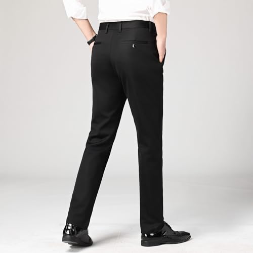 Fleurosta Denimblack Stretch Waist Ice Silk Pants, Easemotions Super Stretch Ice Silk Comfort Everyday Pants3