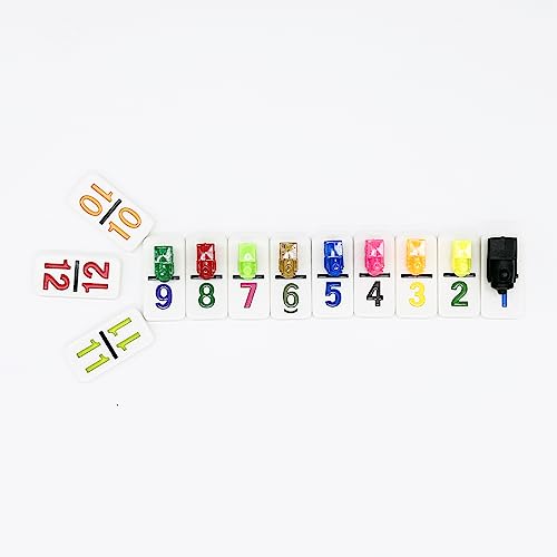 Joyouslife DOUBLE 12 NUMBER Mexican Train Dominoes With Numbers, Color Double 12 Numerical Domine Set thumb #3