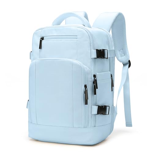 Zhxx Mochila Viaje Cabina Avion 40x20x25, Mochila Cabina Para Ryanair, Bolsa De Viaje Ryanair 40x20x25 Es Impermeable, Equipaje De Mano Con Puerto De Carga Y Bolsillo Antirrobo Mujer Azul Zhxx Mochila Viaje Cabina Avion 40x20x25, Mochila Cabina Para Ryanair, Bolsa De Viaje Ryanair 40x20x25 Es Impermeable, Equipaje De Mano Con Puerto De Carga Y Bolsillo Antirrobo Mujer Azul