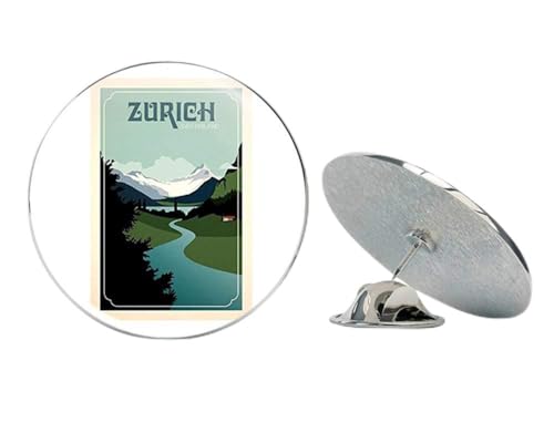 Vintage Art Zurich Switzerland (Swiss Old Logo) Metal 0.75