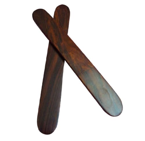 Wooden Rhythm Bones 8 Inch – Solid Rosewood Percussion Folk Instrument Rhythm Sticks for Traditional Music
