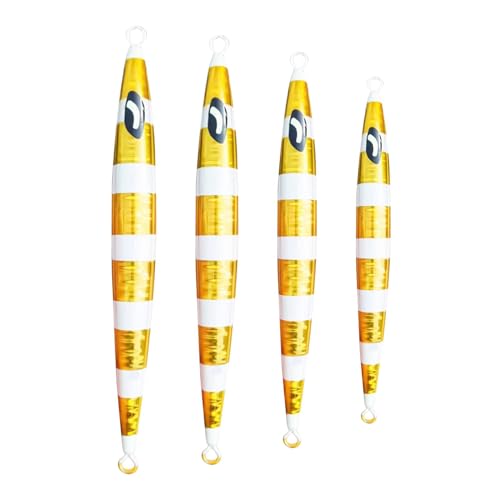 Señuelos de de agua salada, señuelos de de agua salada - Cebo de multifunción - 4X señuelos de portátiles de alta velocidad, cebo de mental jigging para nocturna