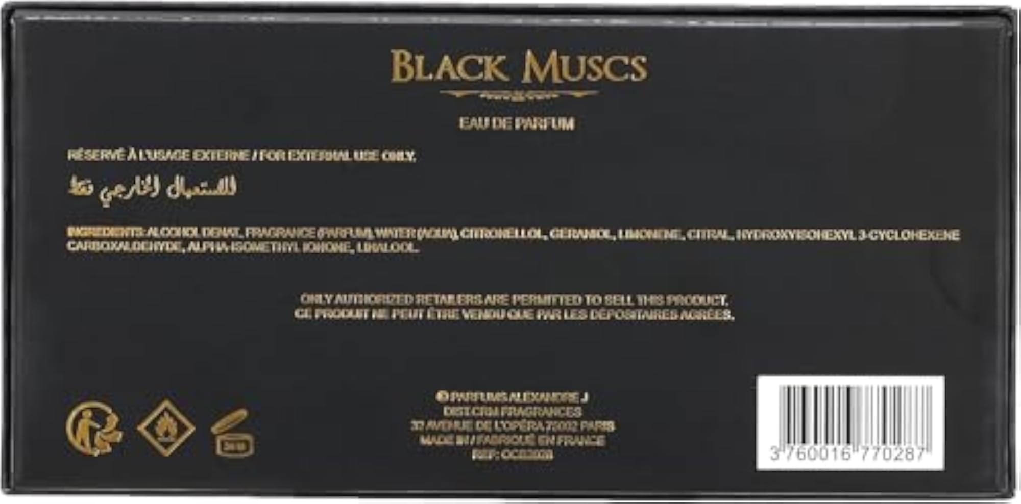 Black Muscs Eau de Parfum 100ml