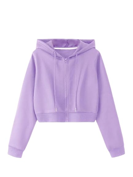 Image of Crop Hooded Sweatshirt for Women Winter Wear Crop Hoodie