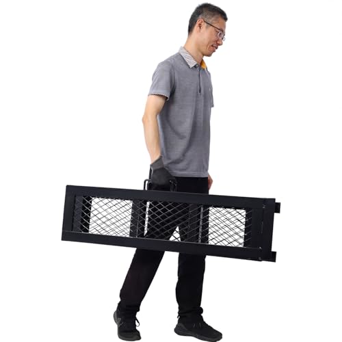 Rampas de carga de acero plegables 83" 800 lb 2 unidades negro miniatura 7