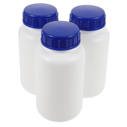 ERINGOGO 3pcs Large Reagent Bottles 500ml Sample Bottles Container Laboratory to Damage